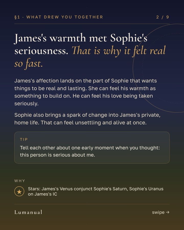 Card 2 of 9 from James and Sophie's "A manual for us"