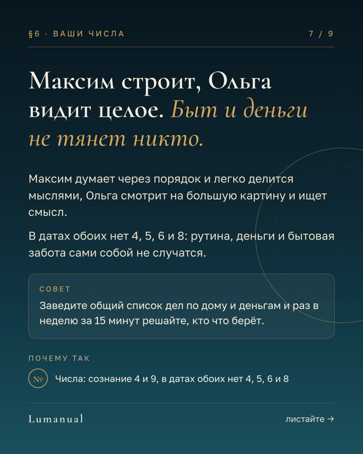 Карточка 7 из 9 альбома «Инструкция к нам» Максима и Ольги